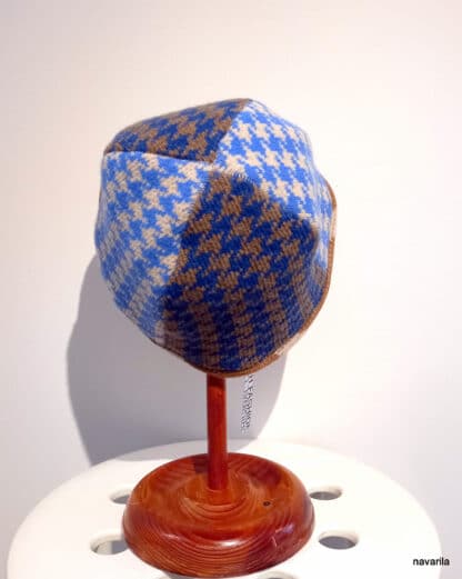 20211123 131438 scaled hat-patterned pepito Cap original - blue/brown with blue patent without lining, with Pepito pattern from wool yarn 80% + 20% PES. Prewashed. Made with love in the Czech republic. Hand made! Because we make caps from our waste generated during the production of collections, the cap is never absolutely the same, each piece is original. Cap original - blue/brown with blue patent without lining, with Pepito pattern from wool yarn 80% + 20% PES. Prewashed. Made with love in the Czech republic. Hand made! Because we make caps from our waste generated during the production of collections, the cap is never absolutely the same, each piece is original.