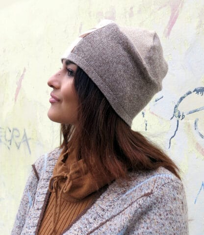 IMG 9492 scaled hat-patterned beige-brown pepito Hat original - brown / beige with pepito pattern, made of wool yarn 80% merino + 20% PES. Prewashed. Made with love in the Czech republic. Hand made! Because we make caps from our waste generated during the production of collections, the cap is never absolutely the same, each piece is original. Hat original - brown / beige with pepito pattern, made of wool yarn 80% merino + 20% PES. Prewashed. Made with love in the Czech republic. Hand made! Because we make caps from our waste generated during the production of collections, the cap is never absolutely the same, each piece is original.