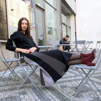 VENA-pletená sukně trojbarevná